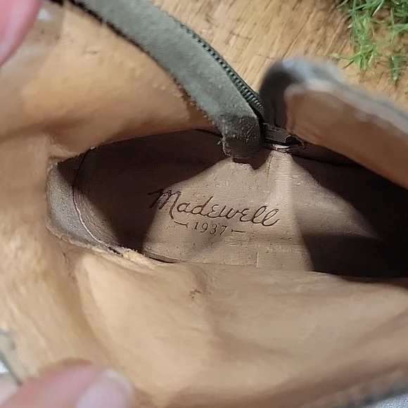 Madewell Khaki Suede Ankle Booties - Picture 9 of 12